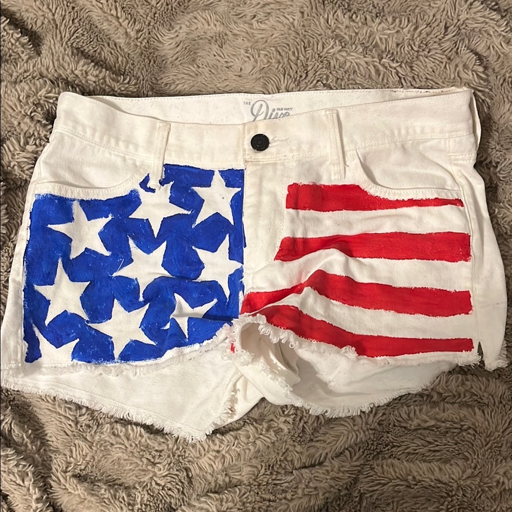 Custom Made Old Navy 4th of July Denim Shorts ❤️🤍💙